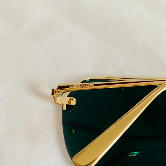 NEW WITH CASE! ZADIG & VOLTAIRE 60mm AVIATOR SUNGLASSES - Picture 7 of 8